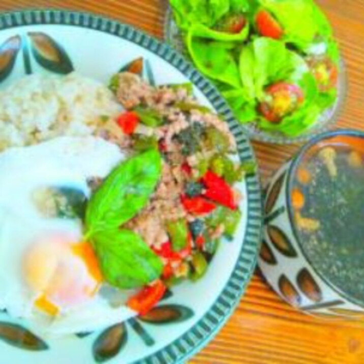 ガパオライス バジルと鳥ミンチがあったらこれだ!